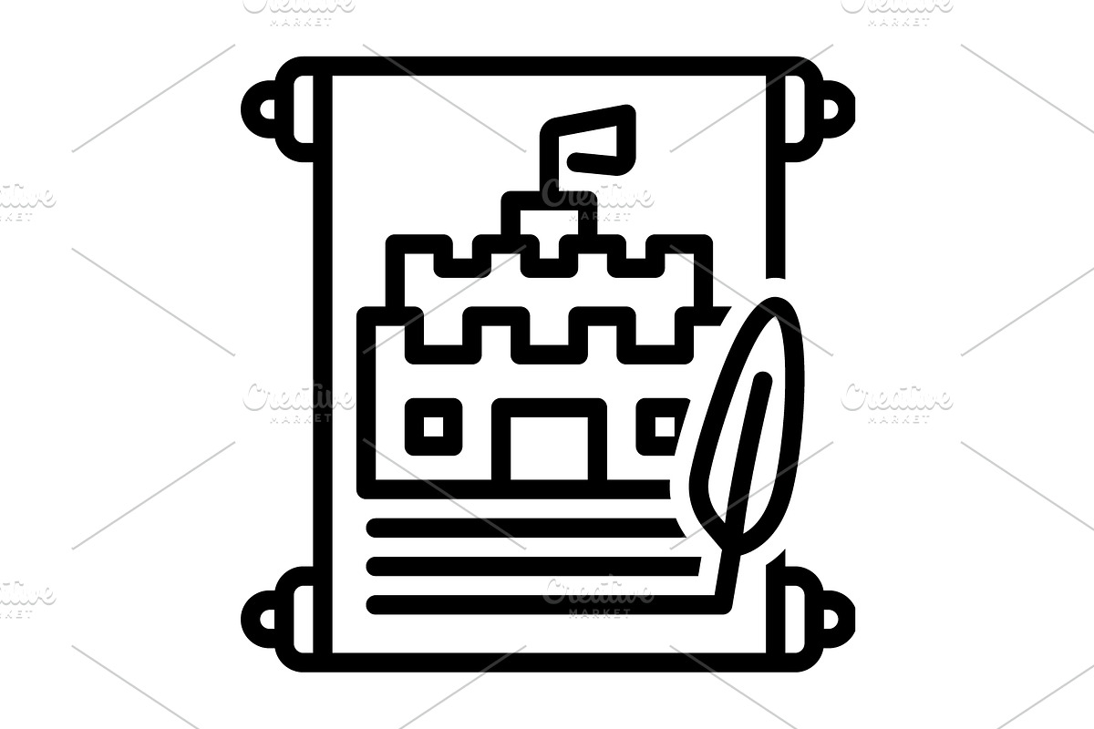 Historic mythological black icon, an Outline Icon by Creative priyanka