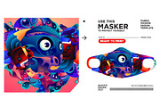 Cute Masker Design & mockup, a Mask Mockup by singpentinkhappy (Thumbnail 13 of 16)