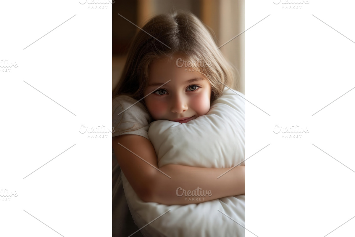 Portrait of a young girl with long, an Illustration by tilialucida