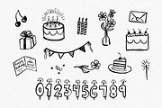 Hand Drawn Happy Birthday Clipart, an Illustration by Jordyn Grace Design (Thumbnail 1 of 4)