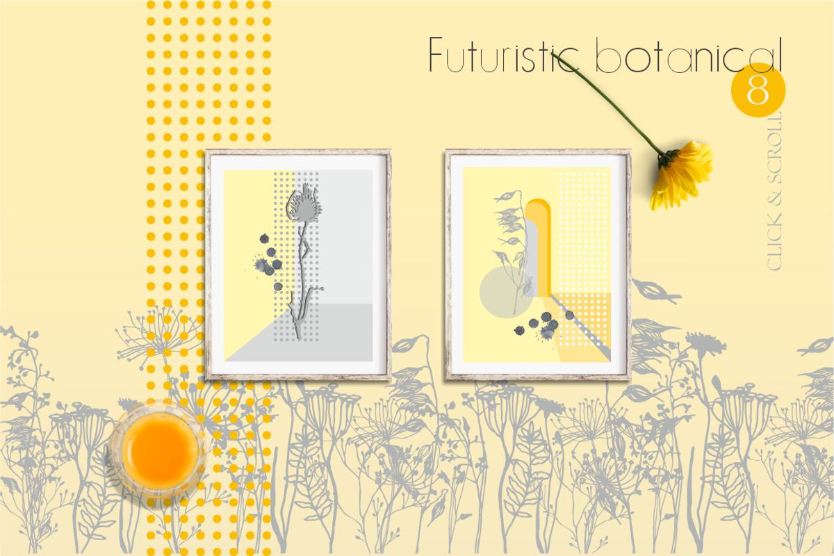 Botanical futurism illustration, an Object Graphic by Collection by VY (Photo 12 of 13)