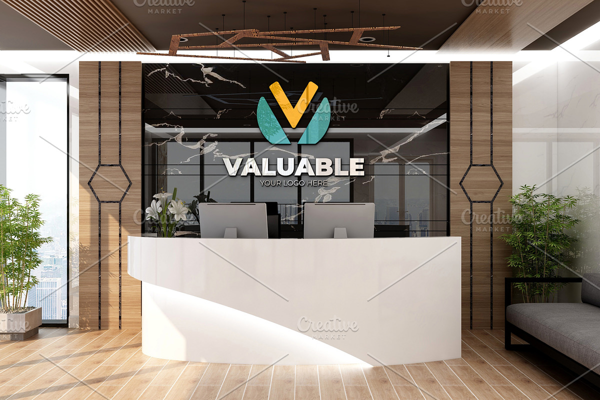 Office Receptionist Room Mockups, a Product Mockup by Ayy (Photo 7 of 10)