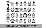 Cute yoga poses vector SVG, a Person Illustration by SketchArtStudio (Thumbnail 1 of 3)