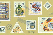 Italian seafood postage stamp, an Object Illustration by Zimages (Thumbnail 2 of 3)