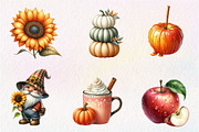 Watercolor Autumn Sublimation Clipar, an Illustration by CreationArt (Thumbnail 7 of 9)