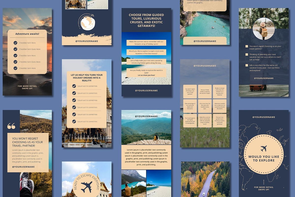 Travel Agent Story Canva Templates, a Templates & Theme by BoontenStudio (Photo 3 of 8)