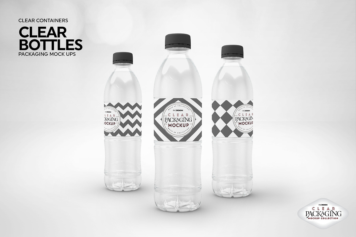 Clear Bottles Packaging Mockup, a Product Mockup by INCDesign (Photo 6 of 7)