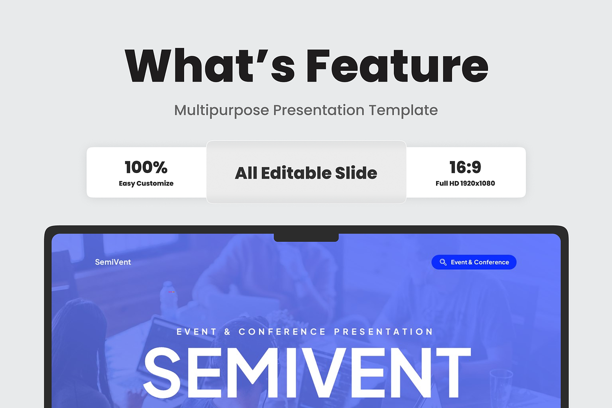 Event & Conference PowerPoint, a Presentation Template by SquidPixey (Photo 2 of 6)