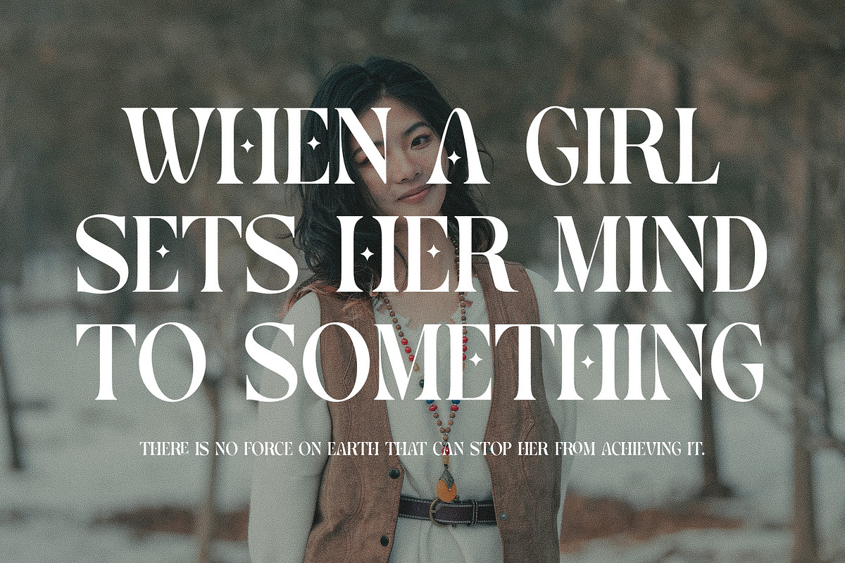 Garden Elegant Ligature Serif Font, a Serif Font by Graphicxell (Photo 3 of 7)