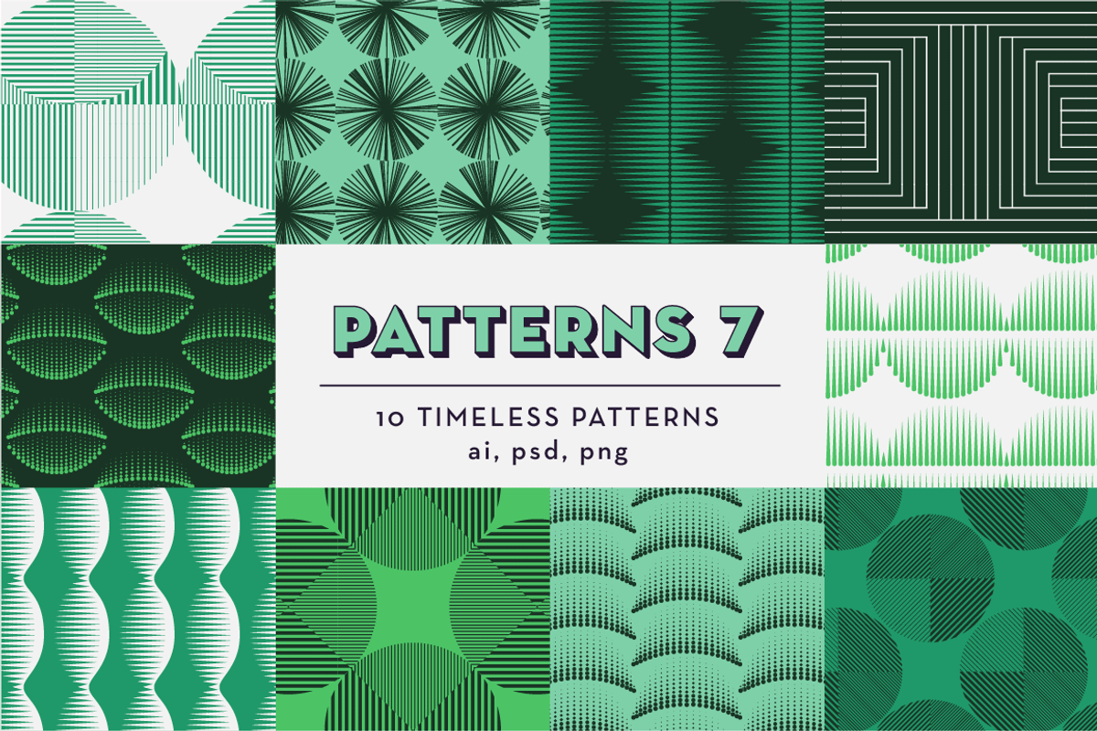 PATTERNS 7: 10 Geometric Patterns, a Pattern Graphic by kloroform