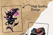 Fantasy Flowers Clipart Bundle, a Decorative Illustration by Fusion Dream (Thumbnail 7 of 10)