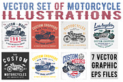 VECTOR SET OF MOTORCYCLE GRAPHICS, an Illustration by ulasokuyucu (Thumbnail 1 of 9)