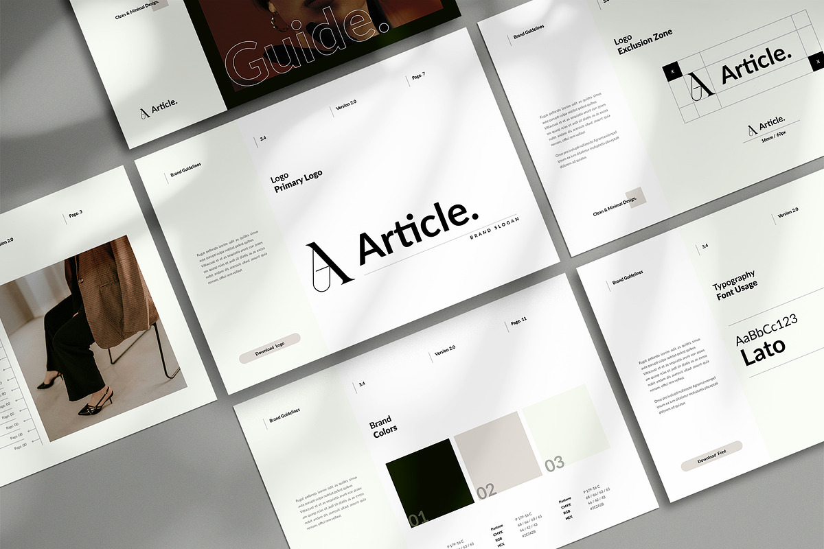Brand Guideline Landscape Template, a Brochure Template by TemplateFolio-Shop (Photo 2 of 15)