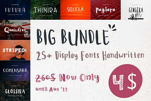 26 Handwritten Fonts Bundle