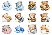 Sleeping Baby Bear Clipart, Baby, an Illustration by Design Market (Thumbnail 3 of 3)