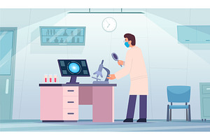 Medical laboratory. doctor in, a Healthcare Illustration by Onyx