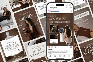 Coaching Instagram Templates Brown