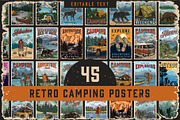 45 Retro Camping posters, a Brochure Template by DGIM studio (Thumbnail 1 of 6)