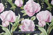 Peonies & Gold light watercolor set, an Object Graphic by Integrity_store (Thumbnail 5 of 8)