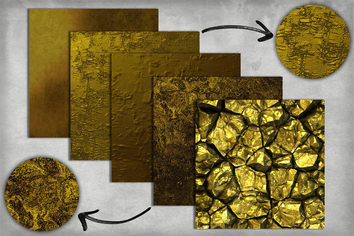 Antique Gold Textured Pack preview 2