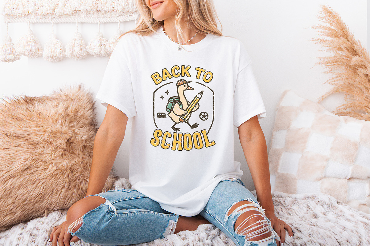 Back To School PNG, Cute Duck With, an Illustration by SharpMarketplace (Photo 3 of 9)