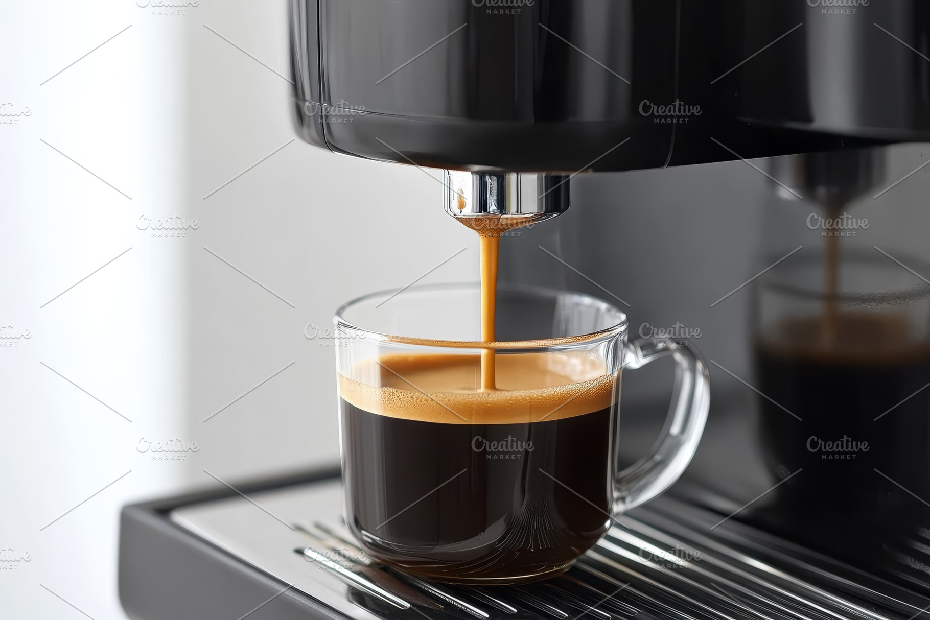 Espresso coffee being brewed in a mo, a Photo by Iftikhar Alam