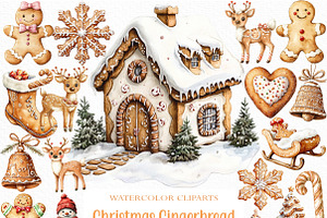 Christmas Gingerbread Clipart Bundle, an Illustration by Craft Nest