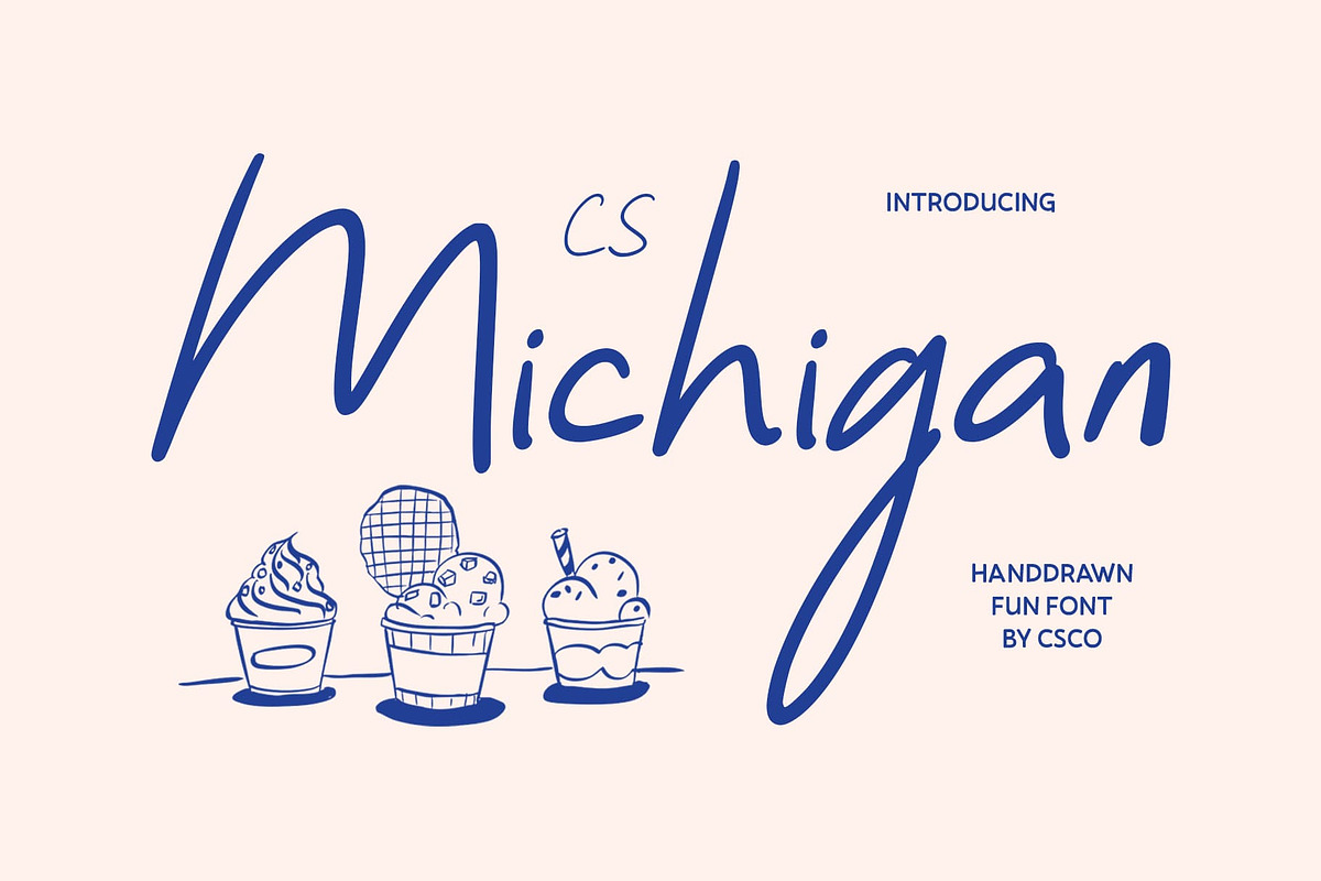 CS Michigan – Handwritten Font, a Handwritten Font by Craft Supply Co. (Photo 1 of 8)