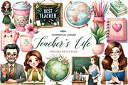Pastel Teacher's Life Clipart, an Illustration by CreationArt (Thumbnail 1 of 5)