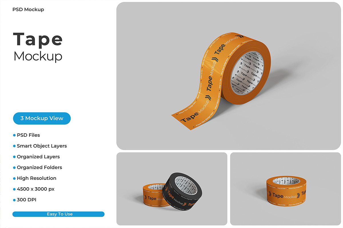 Duct Tape Mockup, a Packaging Mockup by Pixie Creative (Photo 1 of 4)