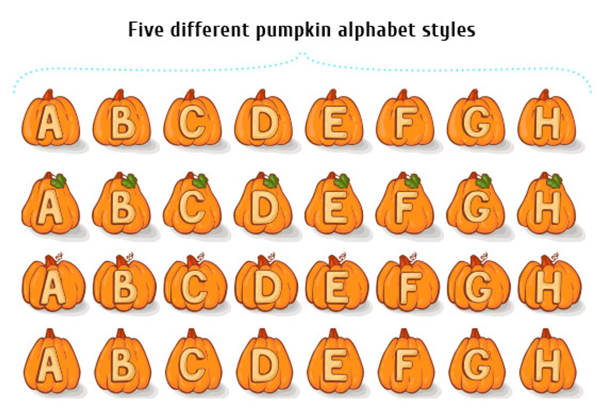 Pumpkin Alphabet and Numbers preview 3