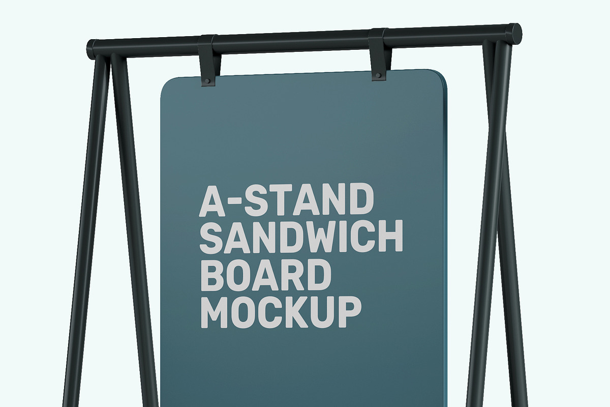 A-stand Sandwich Board Mockup, an Advertising Mockup by Traint (Photo 6 of 7)