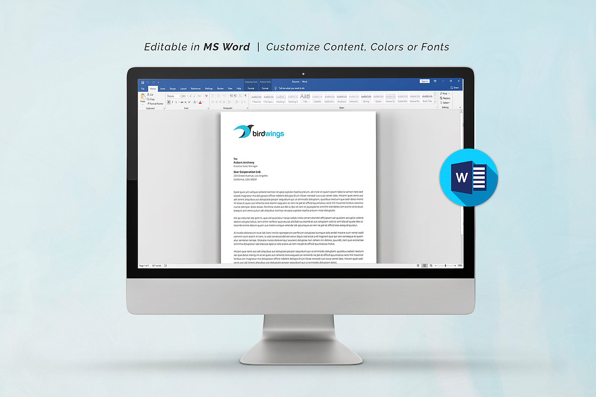 Letterhead Template, a Stationery Template by DesignDevisers (Photo 9 of 10)