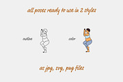 25 Pregnancy Yoga Poses, an Illustration by pkahraman (Thumbnail 3 of 4)