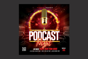 Podcast Flyer, a Flyer Template by DSGraphicDesign