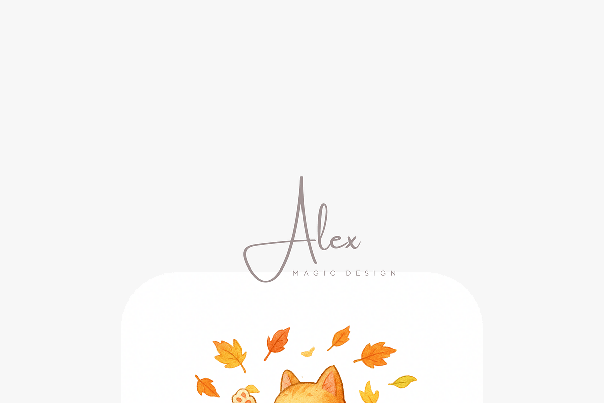 Cute Cat Clipart Set, a Decorative Illustration by Pati Charm Studio (Photo 6 of 8)
