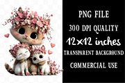 Mother's Day Animals Clipart, a Seasonal Illustration by Designking (Thumbnail 4 of 5)