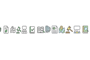 Creative icons representing various, an Education Illustration by ZinetroN
