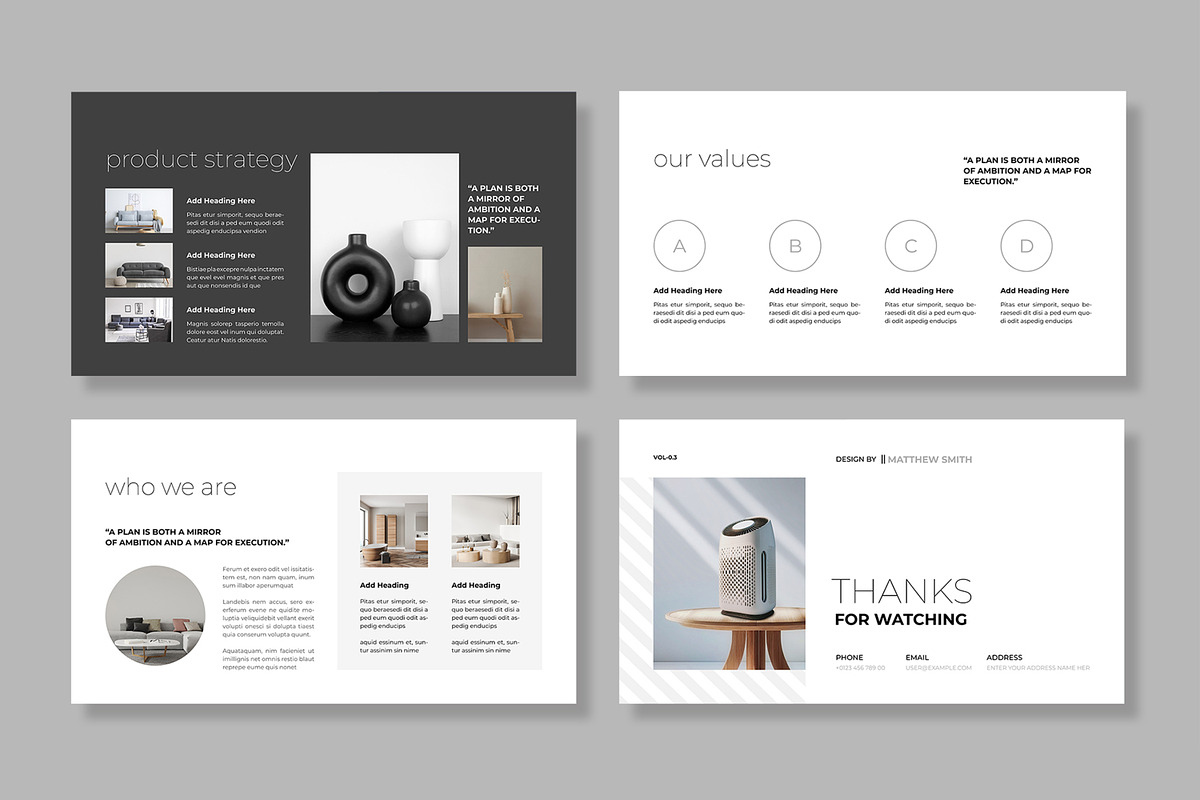 Minimal Business Plan Presentation preview 3