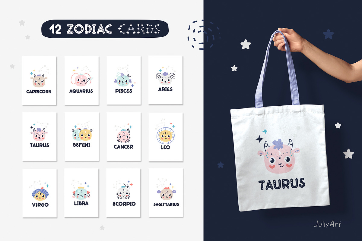 Zodiac Stars Font duo, a Script Font by JuliyArt (Photo 7 of 16)