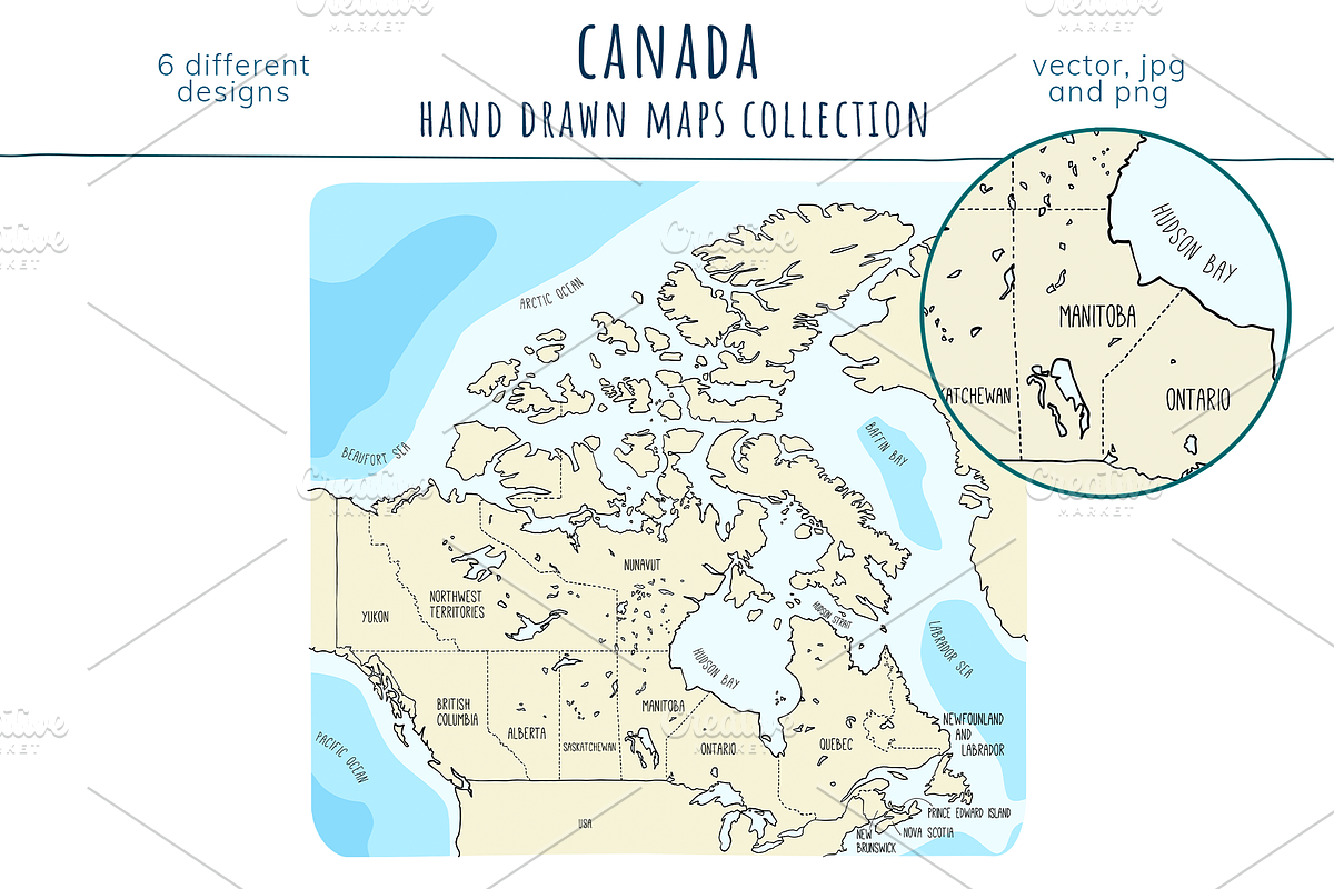Canada Maps Collection, an Education Illustration by Illustrationsforteachers (Photo 5 of 7)