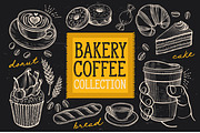 Bakery and Coffee Illustrations, a Food Illustration by BarcelonaShop (Thumbnail 1 of 4)