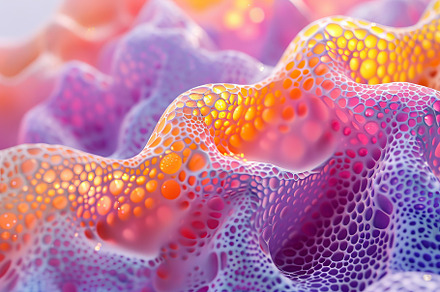 Microscopic cellular structure ai, an Abstract Photo by Ocean Digital Art