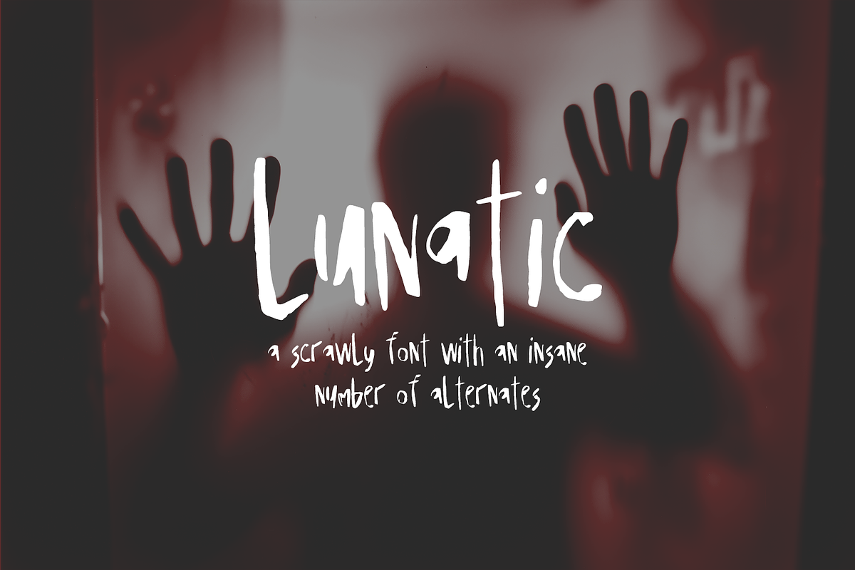 Lunatic Display Font, a Handwritten Font by Beck McCormick (Photo 1 of 10)