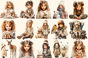 Fairy winter  girls clipart, a Person Illustration by Hello My Print (Thumbnail 2 of 10)