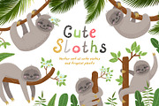 Sloths and tropical plants, an Object Graphic by Nafanya (Thumbnail 1 of 10)