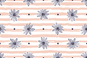 Flowers & stripes - Cards & Patterns, a Decorative Illustration by ClipartMuchLove (Thumbnail 13 of 13)