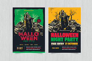 Halloween Night Party, a Flyer Template by DesignWorkz