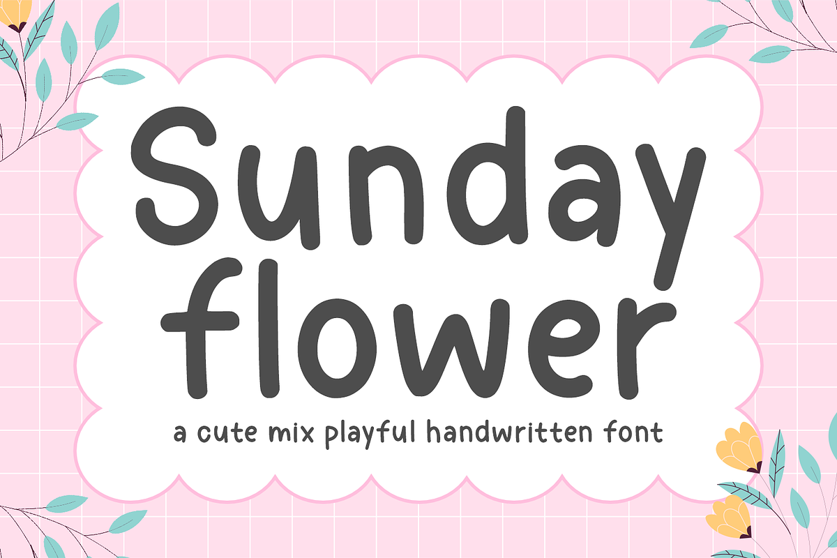 Sunday Flower - Playful Font, a Handwritten Font by Keithzo (Photo 1 of 7)