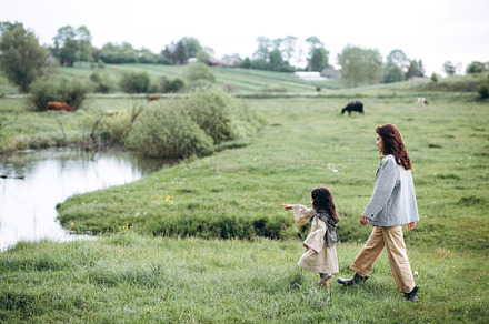 Stylish mother and daughter have fun featuring activity, adult, and beautiful, a Person Photo by Bondart Photography